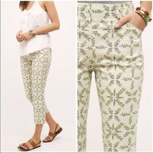 Anthropologie Cartonnier Sz 2 Leaf Medallion Pants